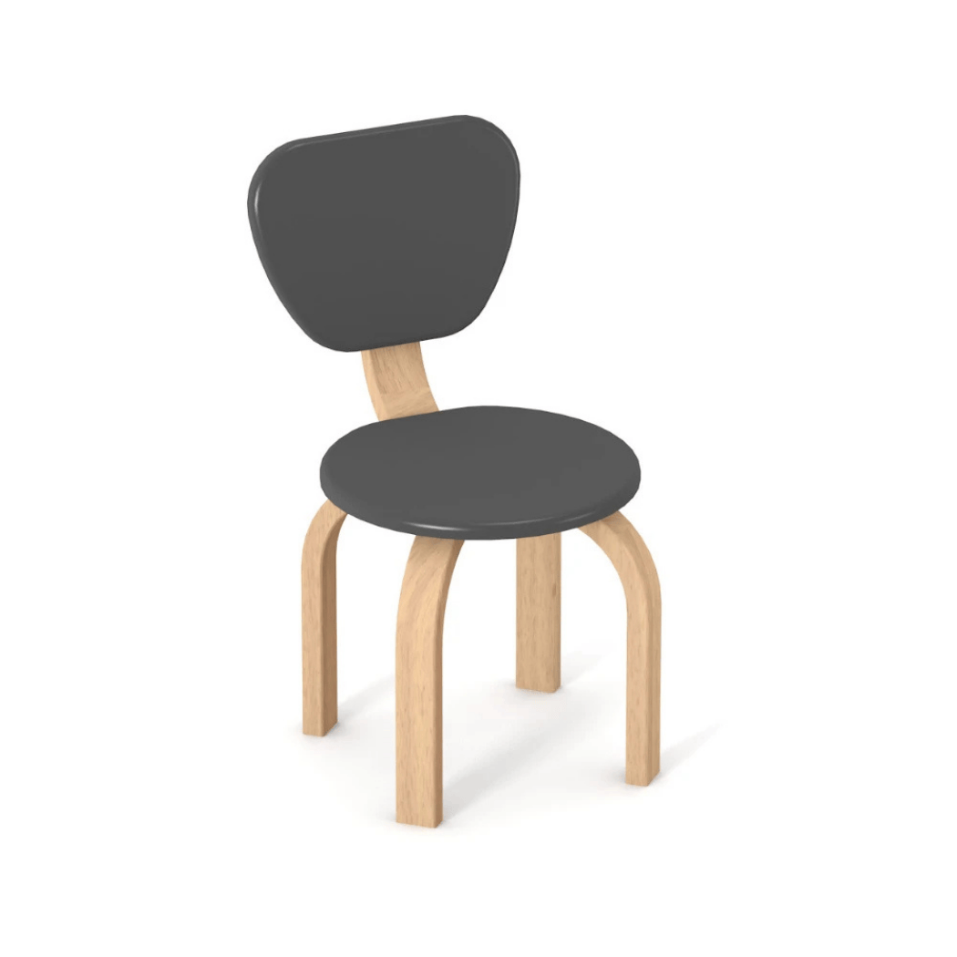 Dětská židlička Zukko Gekko Kids, Tmavě šedá / Přírodní buk